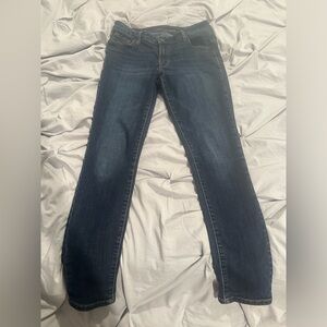 Old Navy Mid Rise Skinny Dark Blue Denim Jeans Size 8